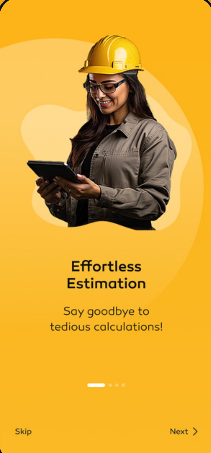 Effortless Estimation screen