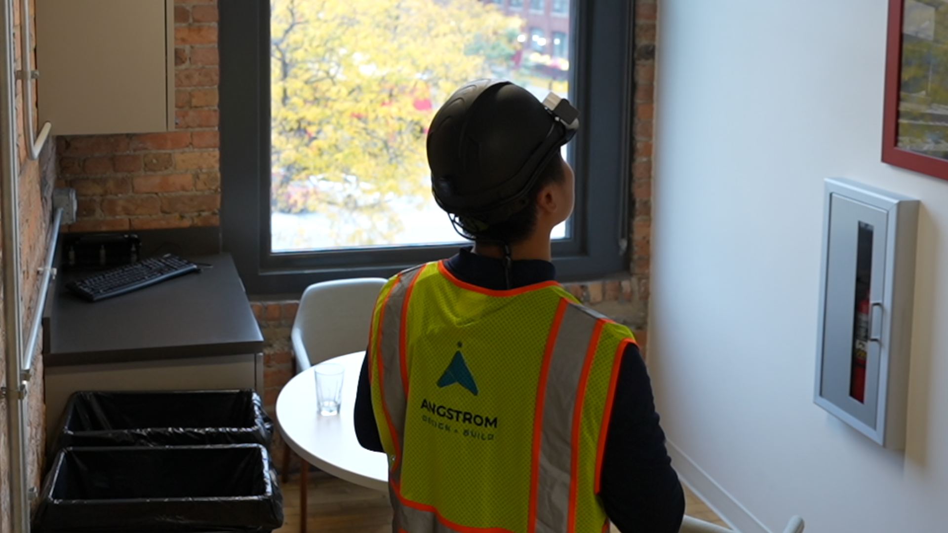 A scan operator looks over a finished room